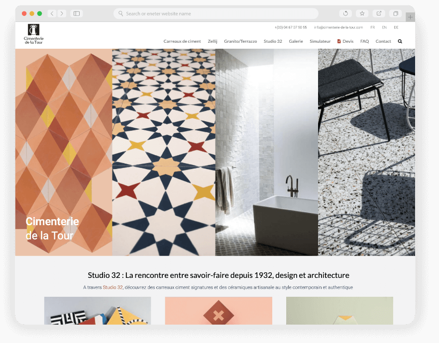 WEBDESIGN - CIMENTERIE DEL A TOUR - CREATION DE SITE INTERNET