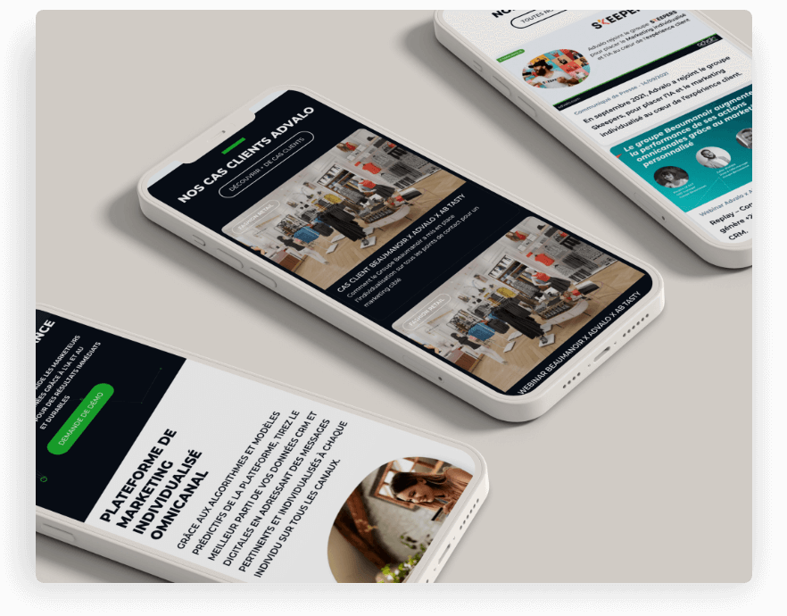 Advalo Creation site internet- Version mobile