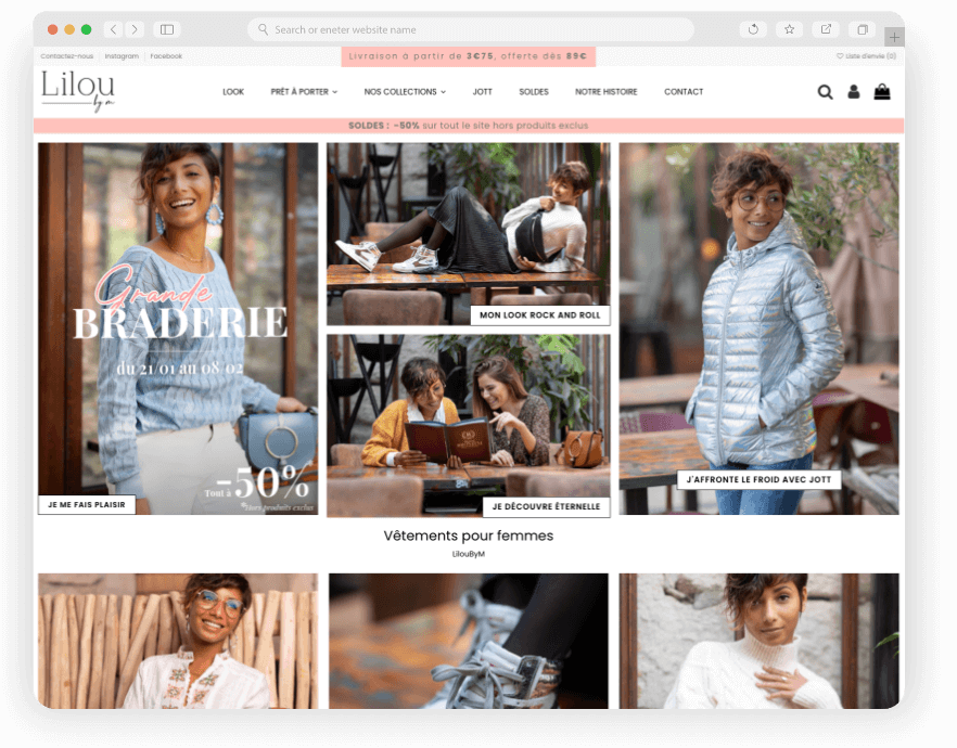 Lilou By M Creation Site Internet E-commerce