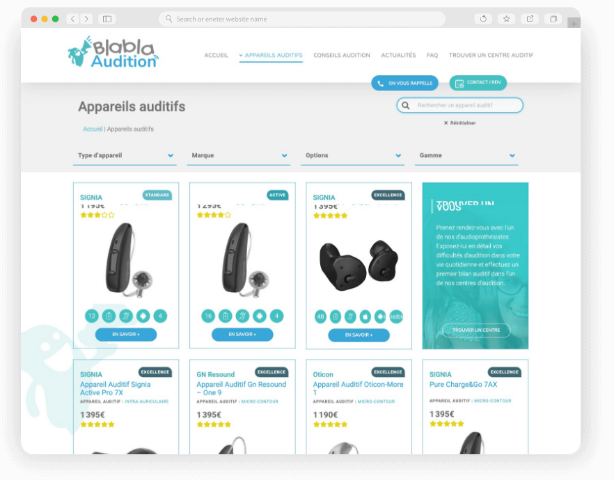 Blabla audition - site web - wordpress - Keole
