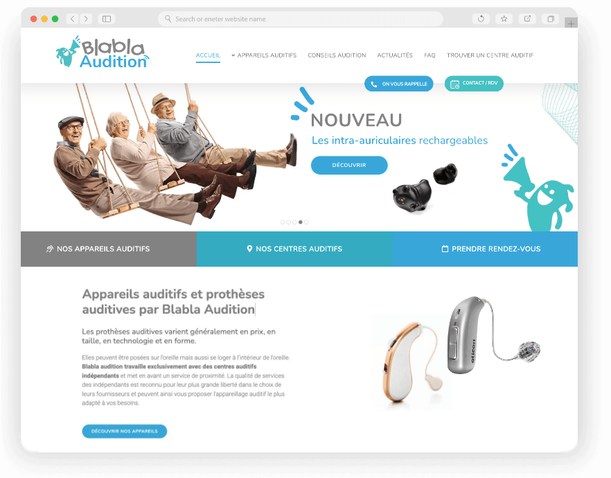 Blabla audition - site web - wordpress - Keole