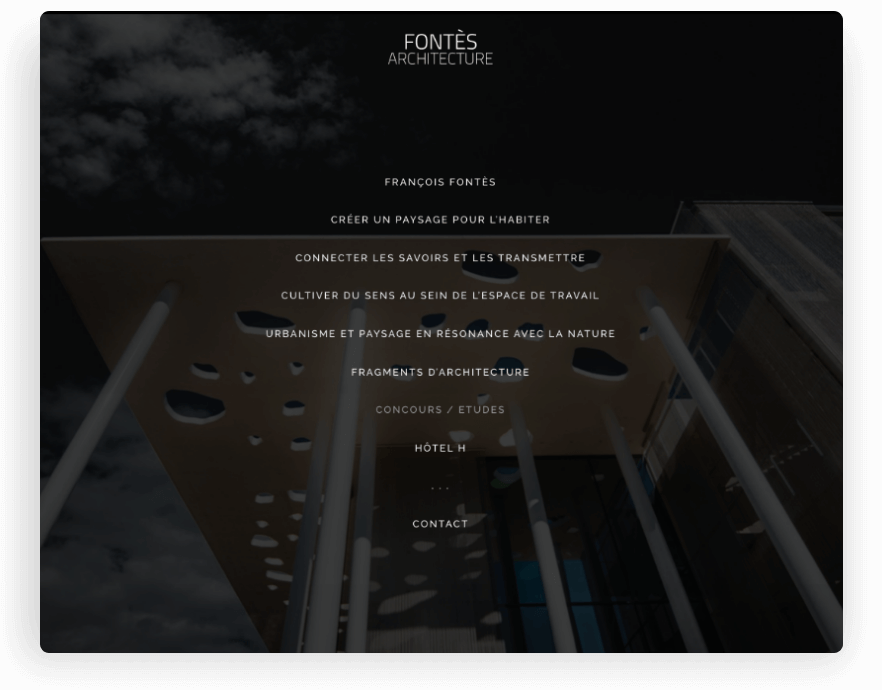 Fontes architecture - realisation de site internet - webdesign - développement - keole