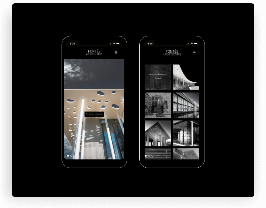 Fontes architecture - realisation de site internet - webdesign - développement - keole