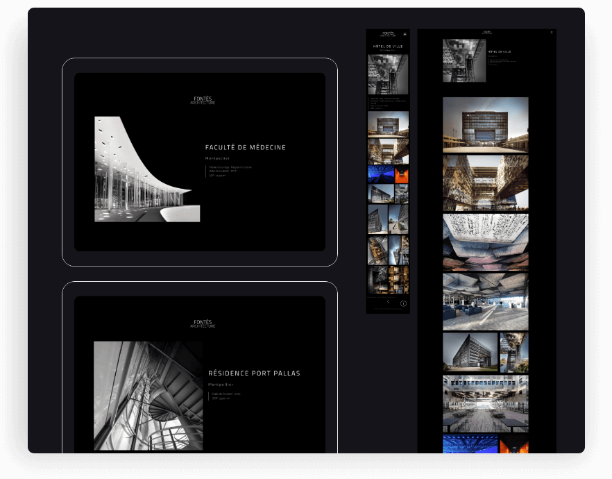 Fontes architecture - realisation de site internet - webdesign - développement - keole