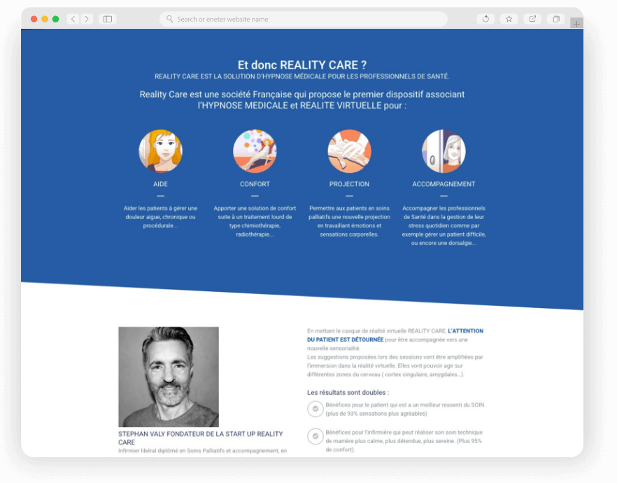 REALITY CARE - site web creation Keole agence web Montpellier