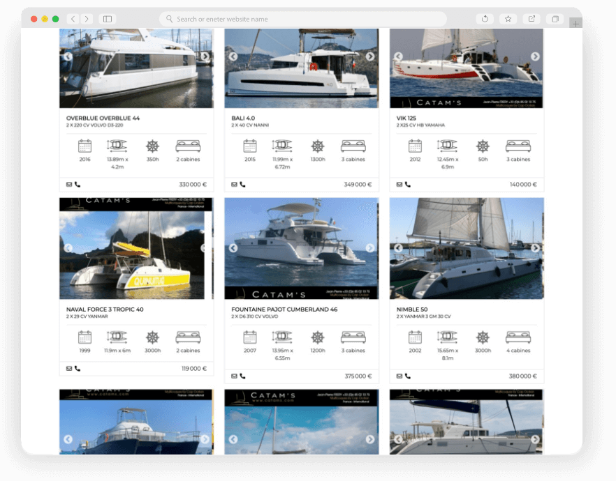CATAM'S - VENTE DE CATAMARANS EN LIGNE - CREATION SITE INTERNET KEOLE