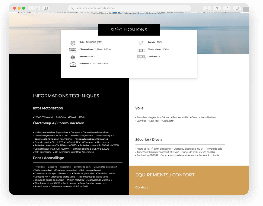 CATAM'S - VENTE DE CATAMARANS EN LIGNE - CREATION SITE INTERNET KEOLE