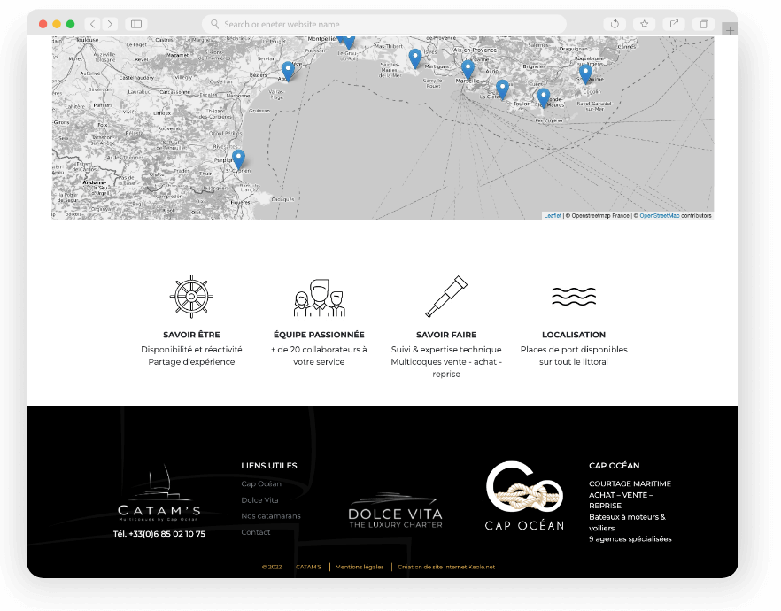 CATAM'S - VENTE DE CATAMARANS EN LIGNE - CREATION SITE INTERNET KEOLE