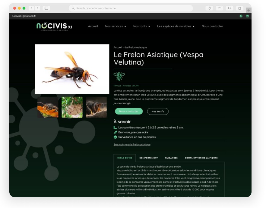 NOCIVIS - Realisation web - keole.net