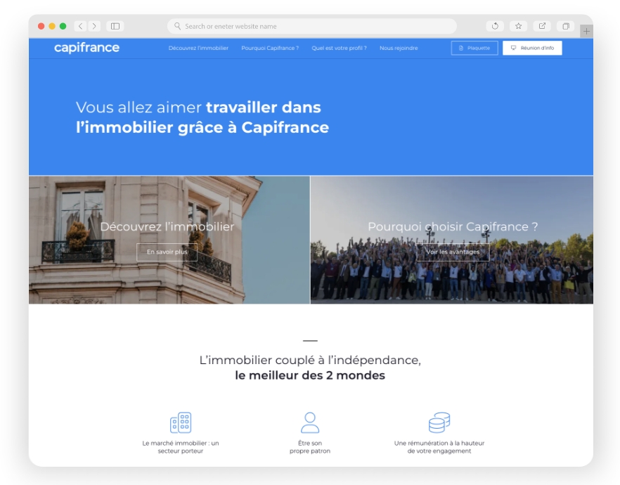 CAPIFRANCE - Wordpress - intégration keole.net