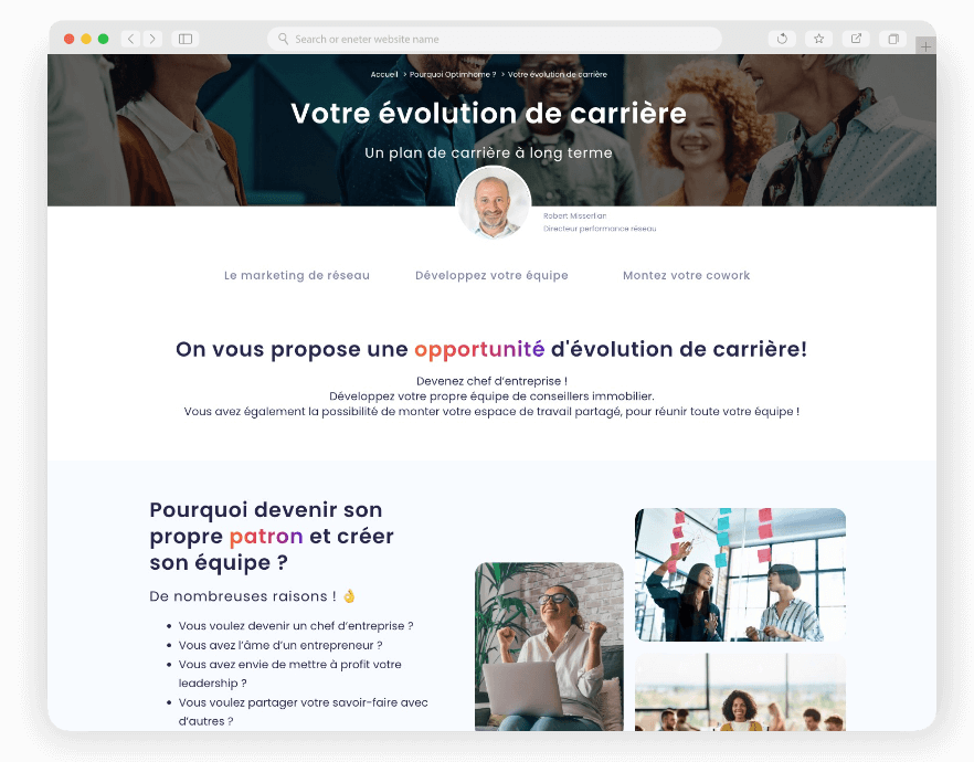 Optimhome, le réseau immobilier d'entrepreneurs