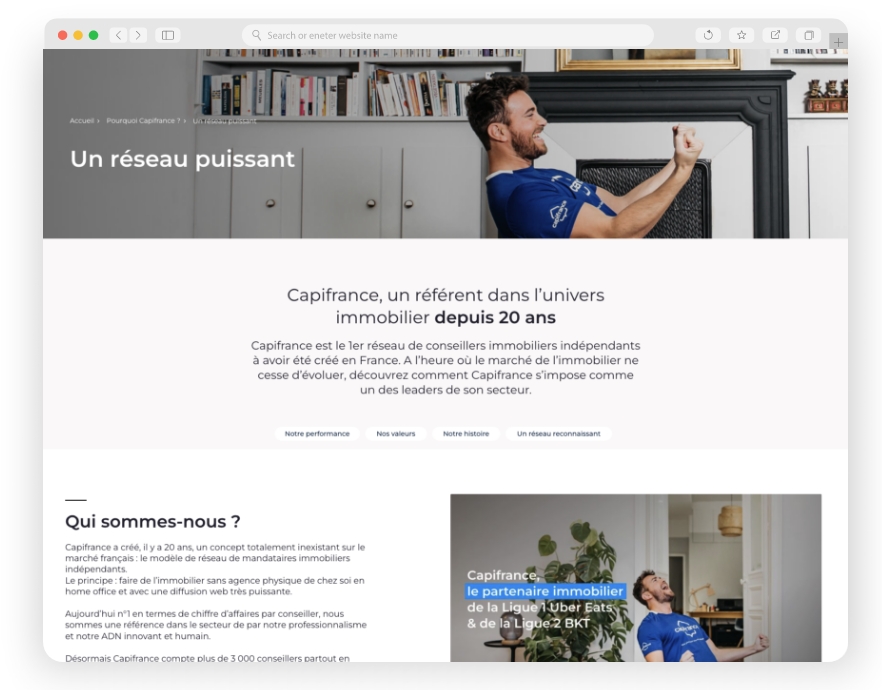 CAPIFRANCE - Wordpress - intégration keole.net