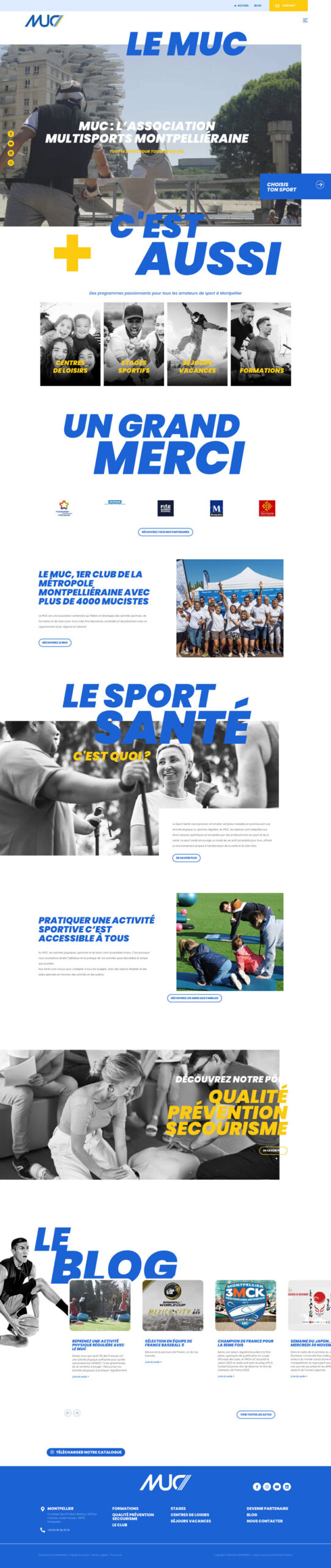 Refonte graphique et web du site internet MUC Omnisports
