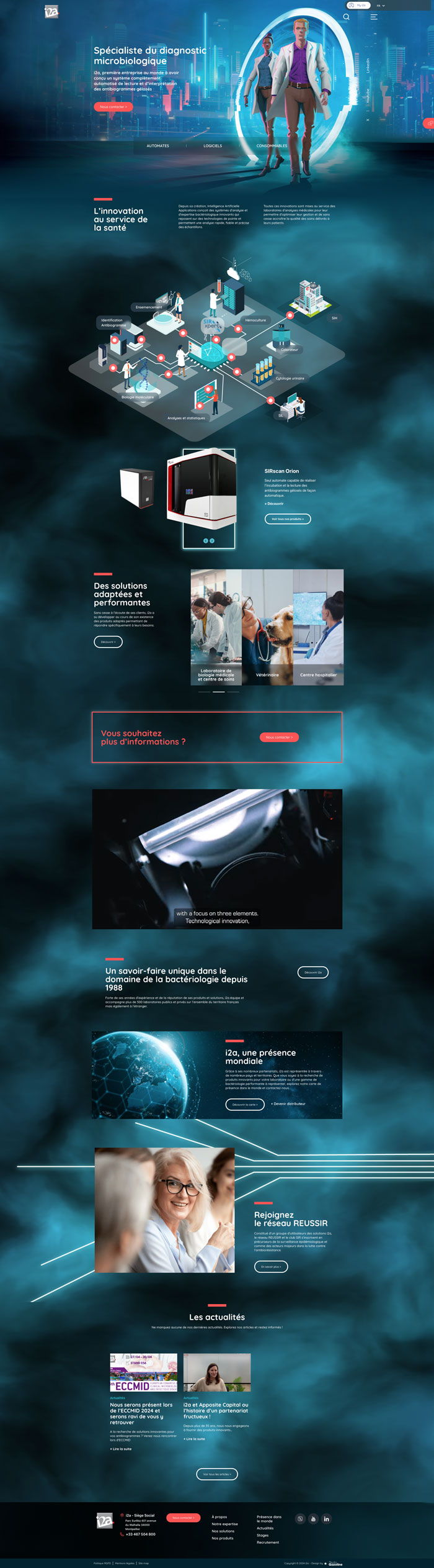 Refonte graphique de l'accueil du site i2a