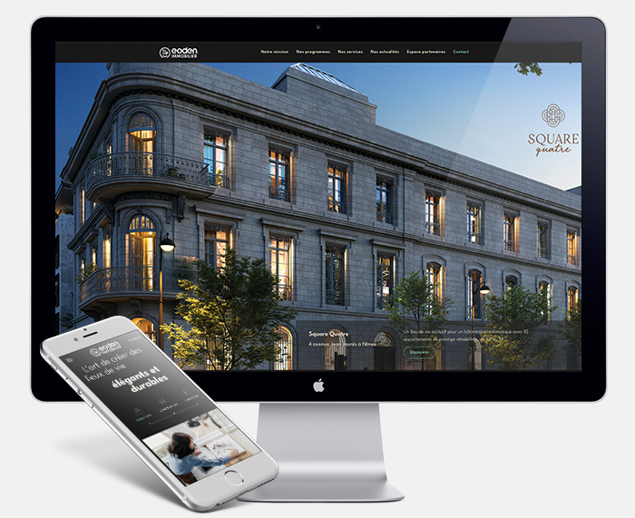 création du site Eoden Immobilier par Keole et Gazoline