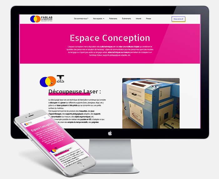 création du site internet du Fablab les McGyver