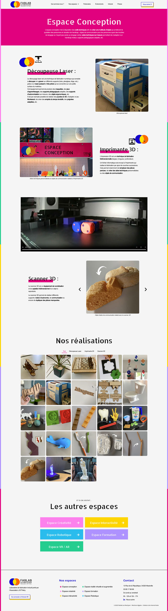 Webdesign du site Fablab les McGyver