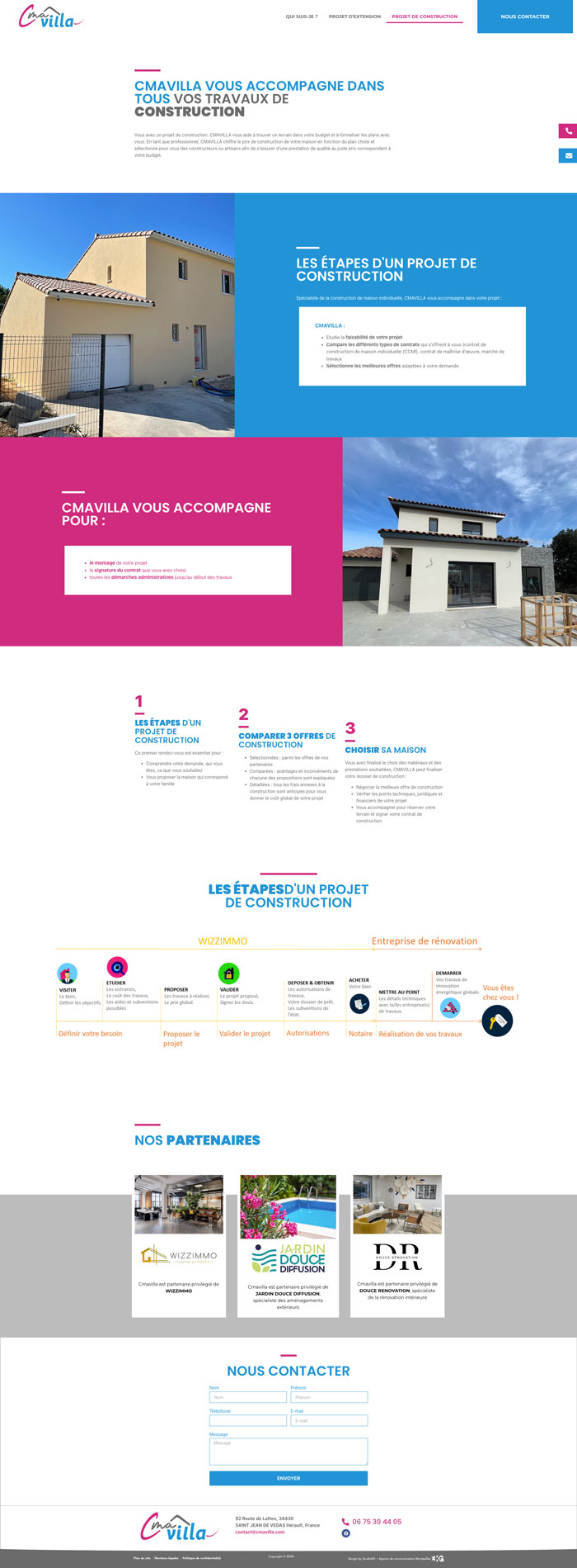 Webdesign site internet CMaVilla